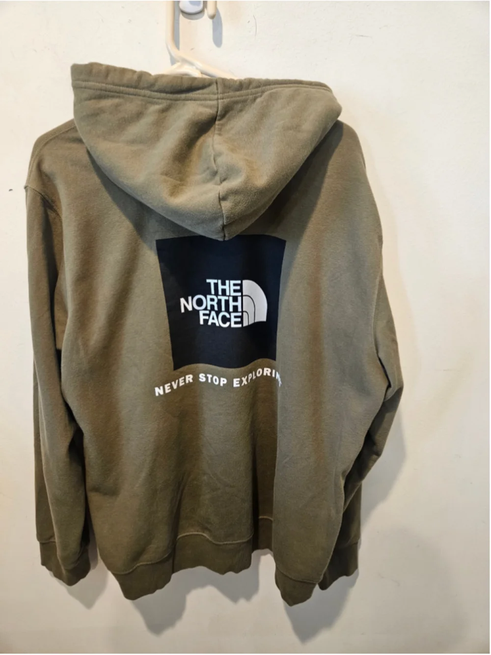 Men's The North Face Hoodie XL Olive Green Rear Graphic Logo